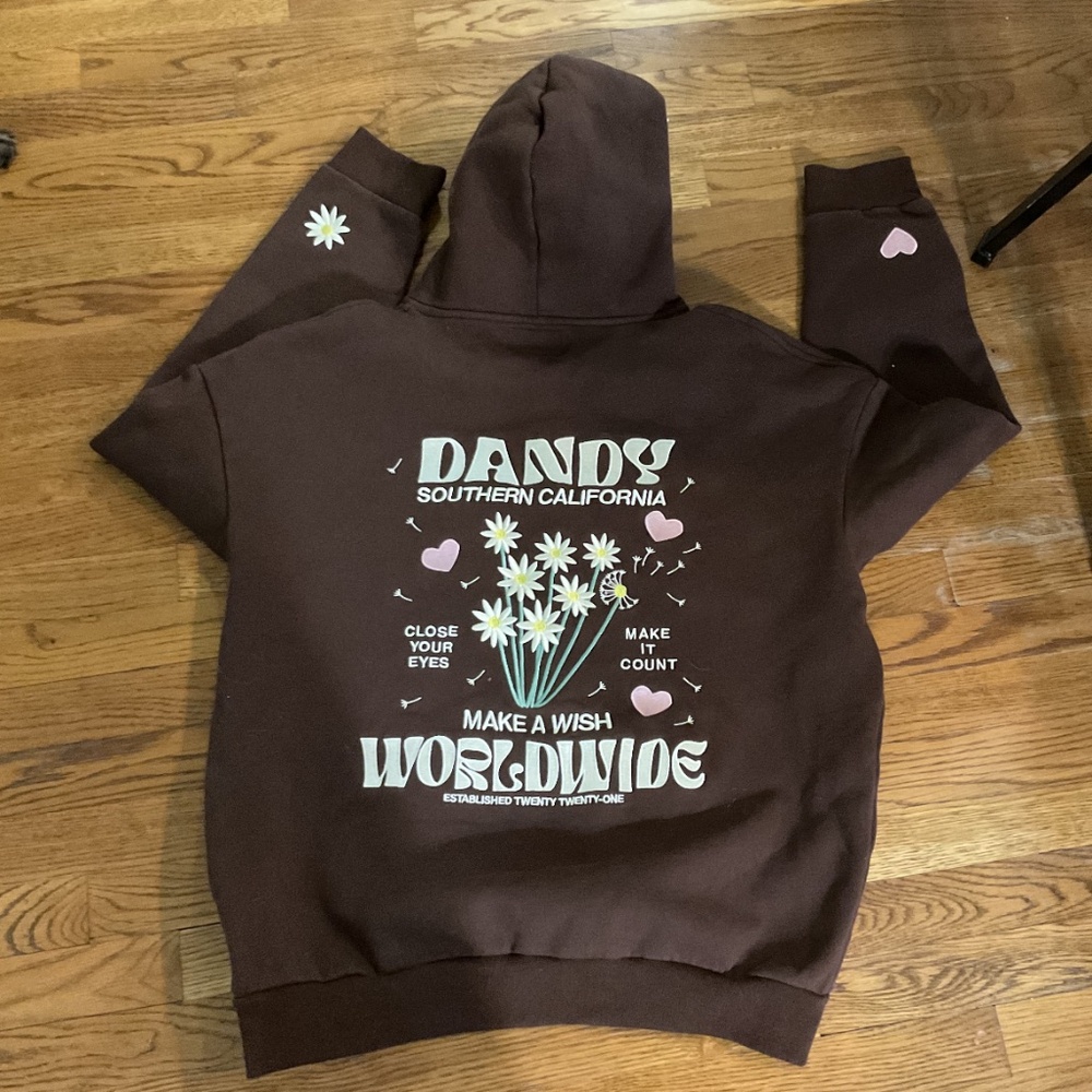 Dandy Worldwide Make a Wish Hoodie Brown